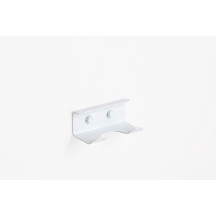  Άγγιστρο Πετσέτας Διπλό Imex 10x5.8x4.2εκ., SLIM001/BL Λευκό Ματ