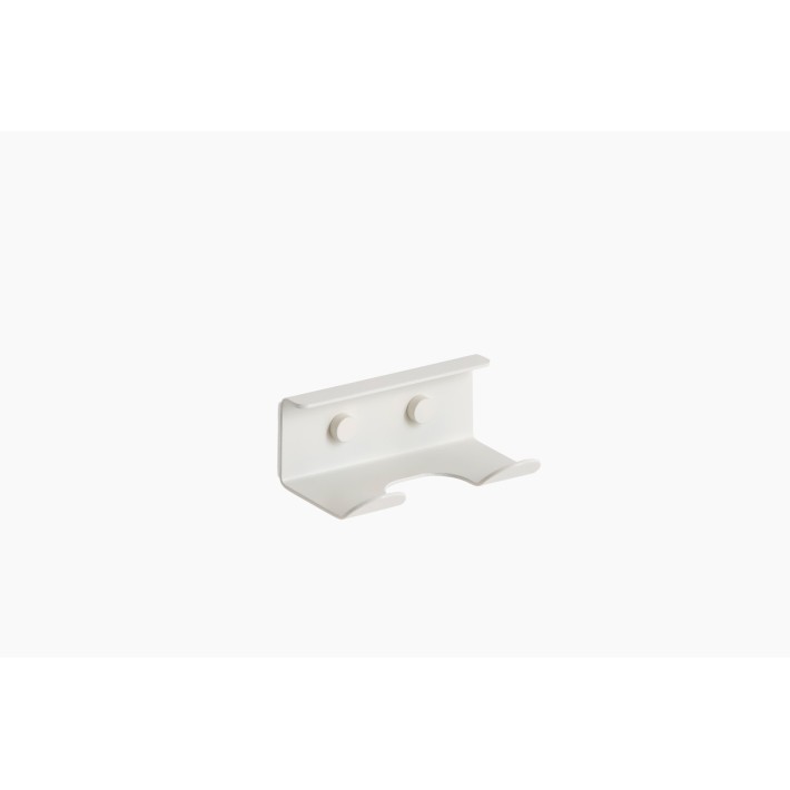  Άγγιστρο Πετσέτας Διπλό Imex 10x5.8x4.2εκ., SLIM001/PEARL Περλέ Ματ
