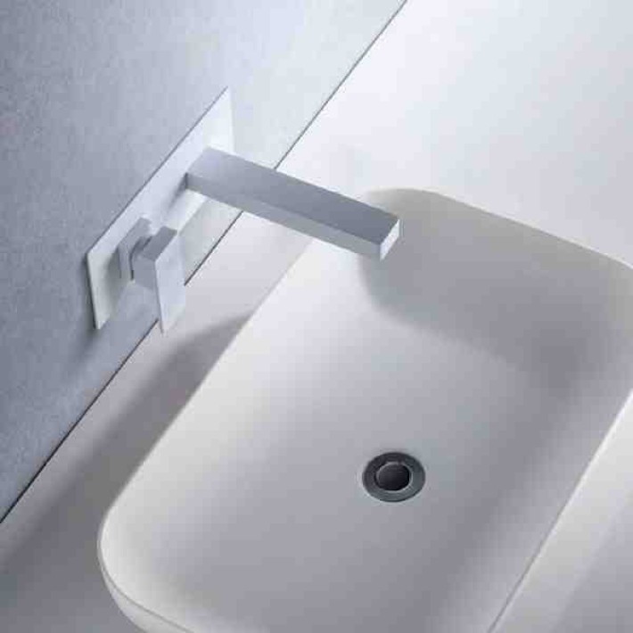 Imex Suiza GLE020/BL Μίκτης Μπαταρίας Εντοιχισμού Νιπτήρα 1 Εξόδου Λευκό Ματ