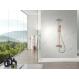Imex Pisa BDP048/ORC Ρυθμιζόμενη Στήλη Ντουζ με Μπαταρία 88-124cm Ροζ Χρυσό Ματ