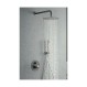 Imex Top GPQ038/GC Σετ Μίκτης, Τηλέφωνο & Κεφαλή Ντουζ Εντοιχισμού Ντουζιέρας 2 Εξόδων Γκρι Ματ/ Σαμπανιζέ