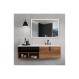 Imex Suiza SUIZ010/100NG  Καθρέπτης Μπάνιου Φωτιζόμενος Led 80x100εκ., Μαύρος Ματ και Μεταλλικό Πλαίσιο