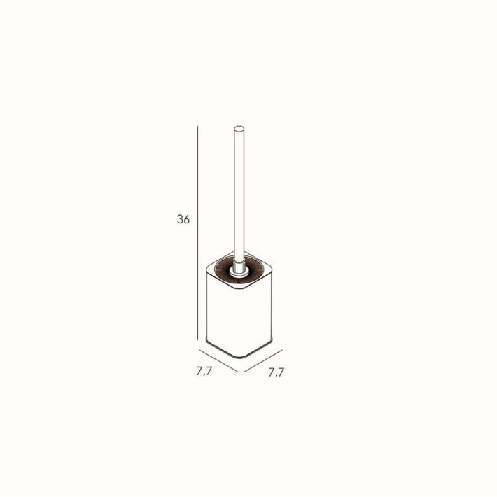 Πιγκάλ Βούρτα Μπάνιου Imex 7,7x7,7x36εκ., SLIM004/BL Λευκό Ματ