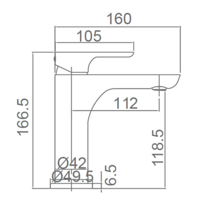 Imex Nassau BDU014-1 Μπαταρία Νιπτήρα Χρώμιο