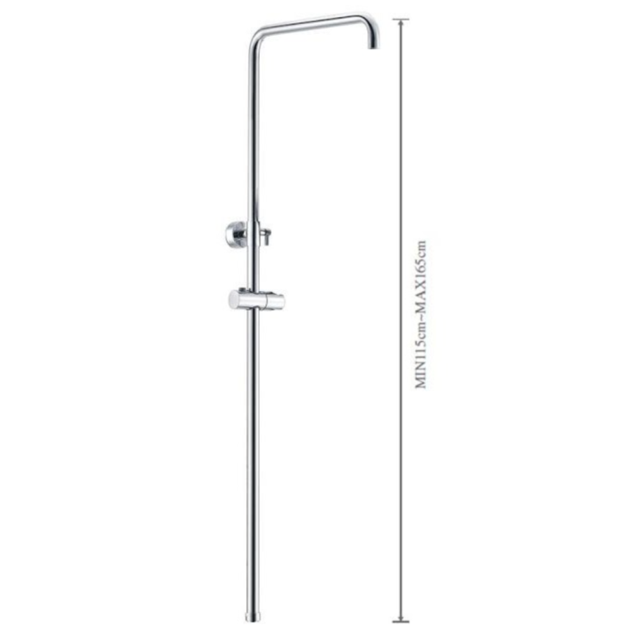Imex RR0012 Βέργα Ντους με ύψος min 115cm ~ max 165cm, Χρώμιο