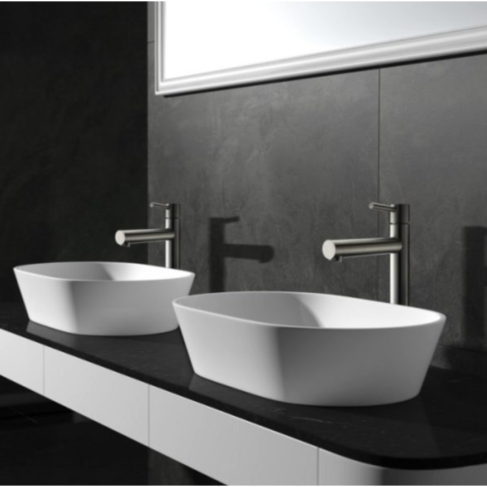Imex Moscu BDK034-3 Αναμεικτική Μπαταρία Νιπτήρα Ψηλή Inox Ασημί