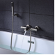 Imex Moscu BDK034-4 Αναμεικτική Μπαταρία Μπανιέρας Θερμοστατική Πλήρες Σετ Inox Ασημί