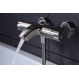 Imex Moscu BDK034-4 Αναμεικτική Μπαταρία Μπανιέρας Θερμοστατική Πλήρες Σετ Inox Ασημί