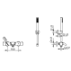 Imex Moscu BDK034-4 Αναμεικτική Μπαταρία Μπανιέρας Θερμοστατική Πλήρες Σετ Inox Ασημί