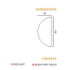 Zogometal 0385 Μπουλ Πόμολο Εξώθυρας INOX SS304  250x80mm Μαύρο Κέντρα Οπών 190mm