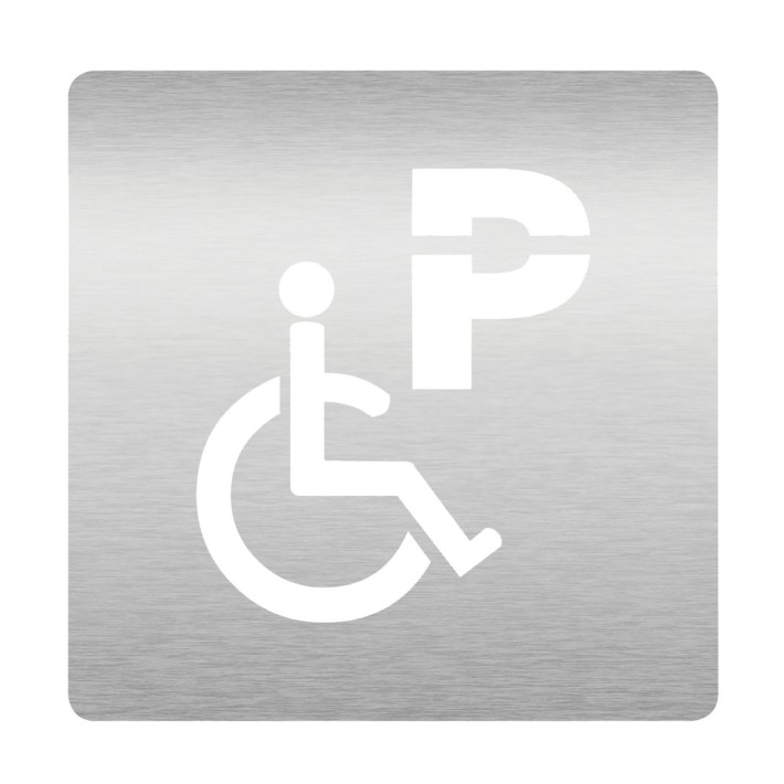 Zogometal 937 Σήμανση Parking ΑΜΕΑ 100x100mm Inox Mat