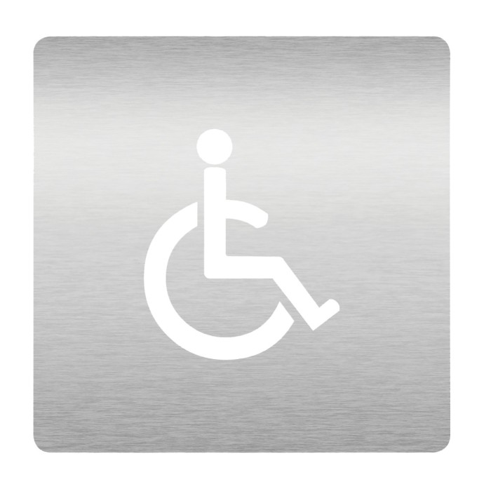 Zogometal  937 Σήμανση ΑΜΕΑ 100x100mm Inox Mat
