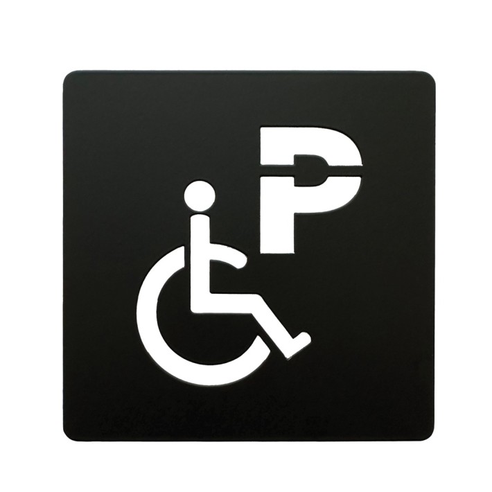 Zogometal  937 Σήμανση Parking ΑΜΕΑ 100x100mm Μαύρη