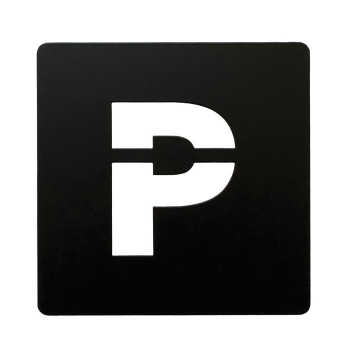 Zogometal 938 Σήμανση Parking 100x100mm Μαύρη