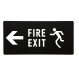 Zogometal 943 Σήμανση Εξοδος Κινδύνου Fire Exit 100x300mm Μαύρη