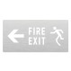 Zogometal 943 Σήμανση Εξοδος Κινδύνου Fire Exit 100x300mm Inox mat