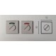 Ροζέτα με Κλείστρο WC και  Ασφαλείας 1821 Zogometal Νίκελ Ματ Φ50mm