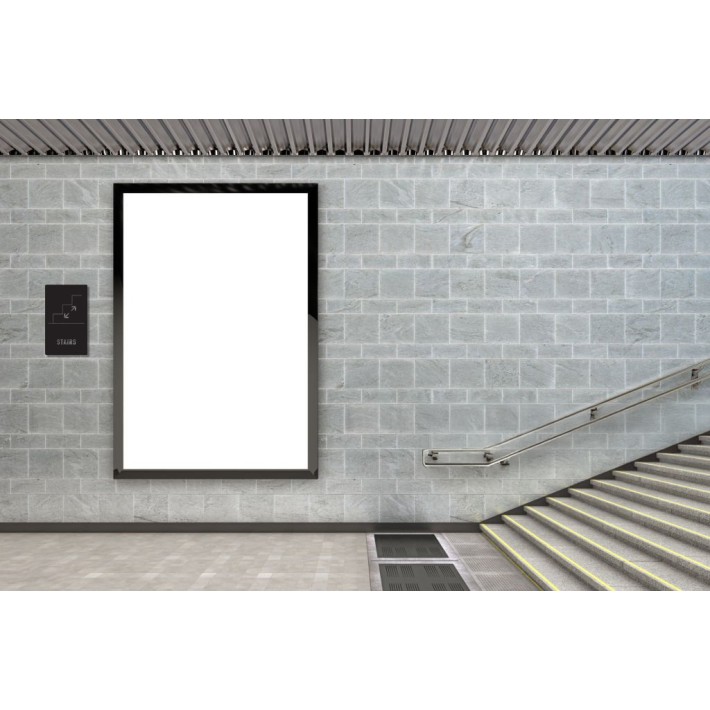 Zogometal 945 Σήμανση Σκάλας 100x300mm Inox Mat