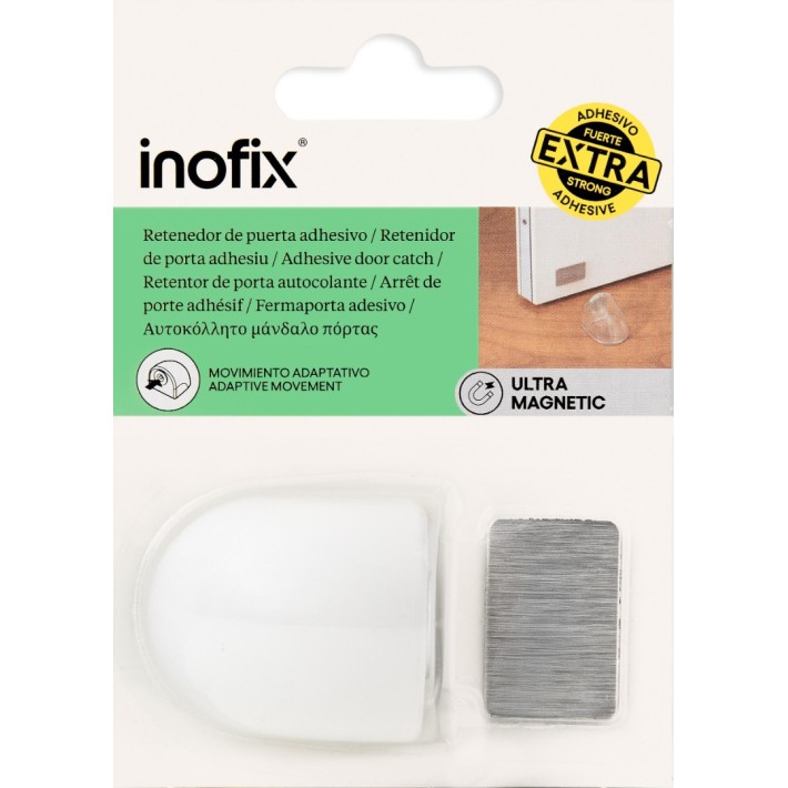 Inofix 2094-2 Αυτοκόλλητο Μαγνητικό Στόπερ Πόρτας 32x36x45 mm Λευκό