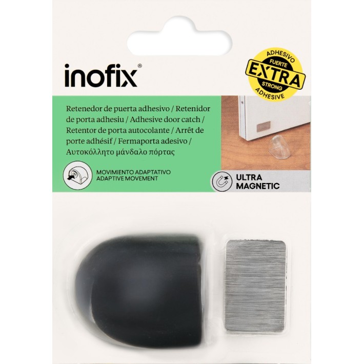 Inofix 2094-3 Αυτοκόλλητο Μαγνητικό Στόπερ Πόρτας 32x36x45 mm Μαύρο