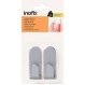 Κρεμάστρα Αυτοκόλλητη Taga S/2 65x25x25mm., Σηκώνει Εως 1,5Kg 2183-7 Χρώμιο Ματ Inofix