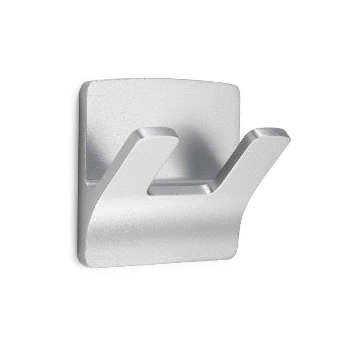 Inofix 2192-7 Κρεμάστρα Αυτοκόλλητη Κλαδί Διπλή 6x6,5x3,2εκ., Χρώμιο Ματ