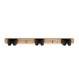 Inofix 3034-4 Κρεμάστρα για Σκούπες 32x370x46mm Εφέ Ξύλου- Μαύρη