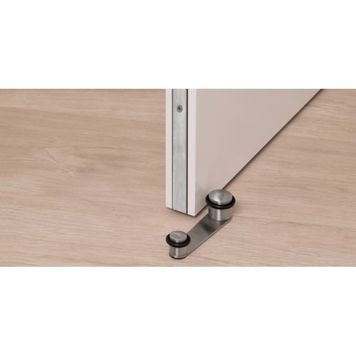 Inofix 3169-7 Ανοξείδωτο Στοπ Πόρτας Διπλής Λειτουργίας σε Χρώμιο Ματ 