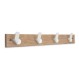 Inofix 3724-2 Κρεμάστρα Τετραπλή 6,8x48,8x5,1εκ.Φυσικό Ξύλου- Λευκό