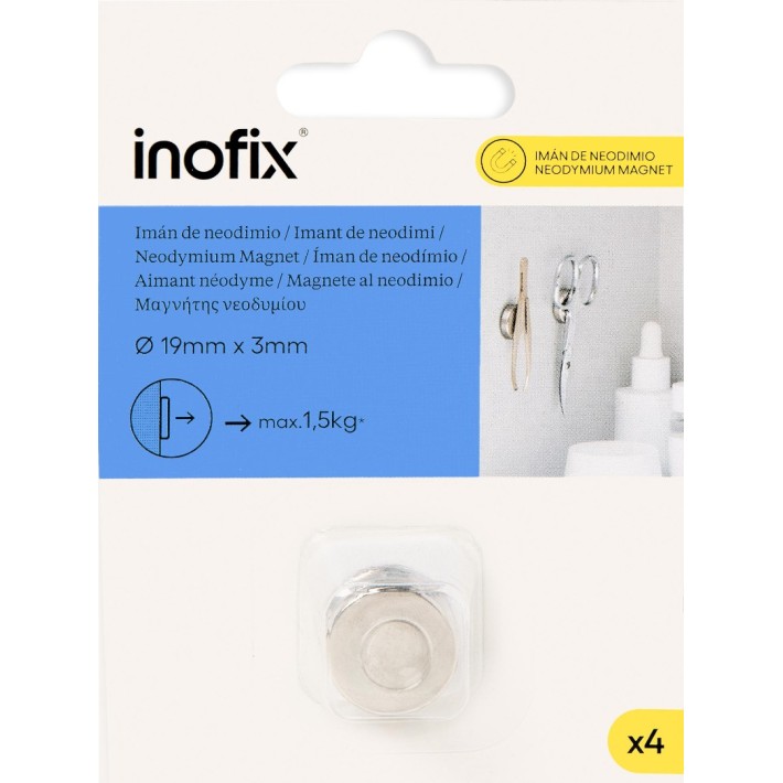 Inofix 4300-1 Κυκλικός Μαγνήτης 19x3mm
