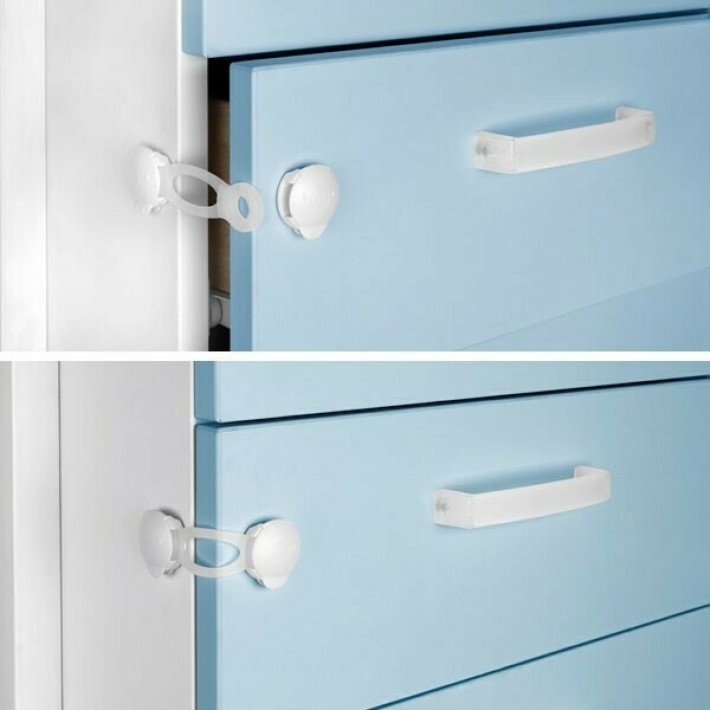 Inofix 5101-2 Κλειδαριά Ασφαλείας Σ/2 για Ντουλάπες Κοντή 36x107x13 mm Λευκή