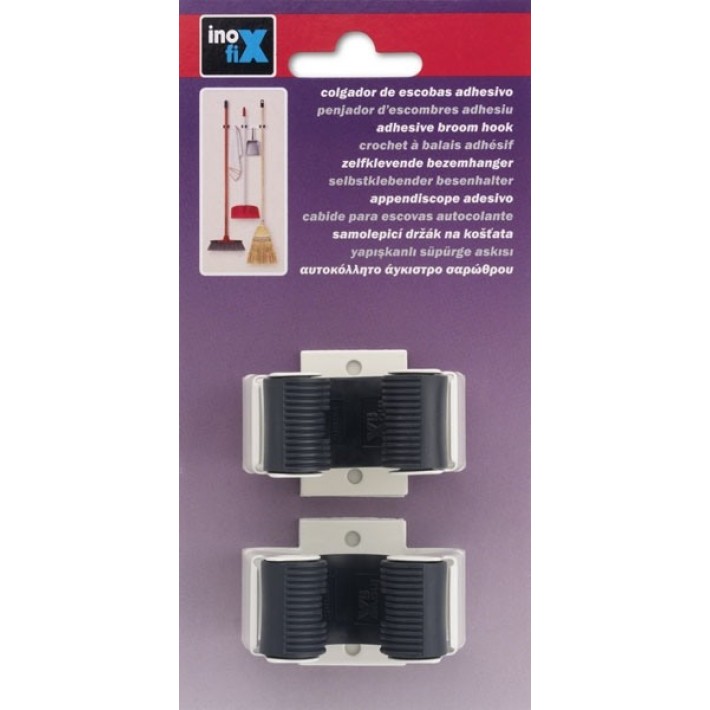 Inofix 2055-2 Κρεμάστρα Αυτοκόλλητη Σκούπας 3,4x5,2x4,2cm