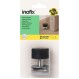 Inofix 3168-3 Στόπερ Ψηλό Πόρτας ή Τοίχου 40x40mm Νίκελ Ματ- Μαύρο