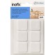 Inofix 4084-2 Τσοχάκια  Προστασίας 3x31x31mm., Λευκά