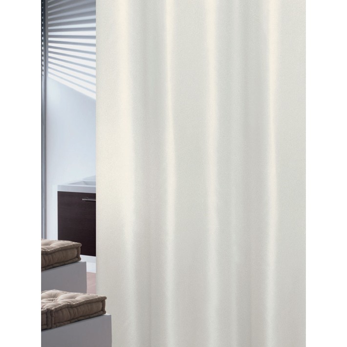 Joy Bath Κουρτίνα Μπάνιου Plain 180x200 Υφασμάτινη Εκρού