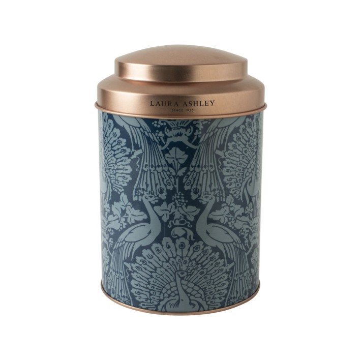 Laura Ashley 182927  Peacock Blue Tin Box Βάζο Γενικής Χρήσης 12x18 εκ.