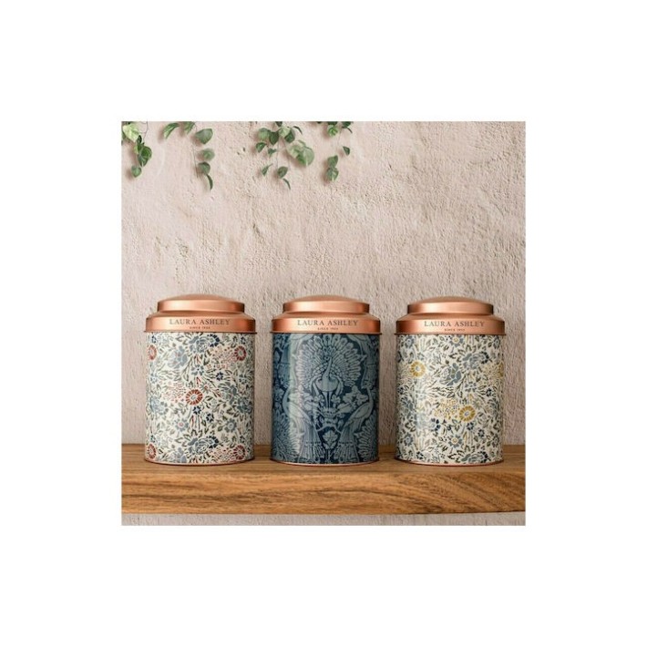 Laura Ashley 182927  Peacock Blue Tin Box Βάζο Γενικής Χρήσης 12x18 εκ.