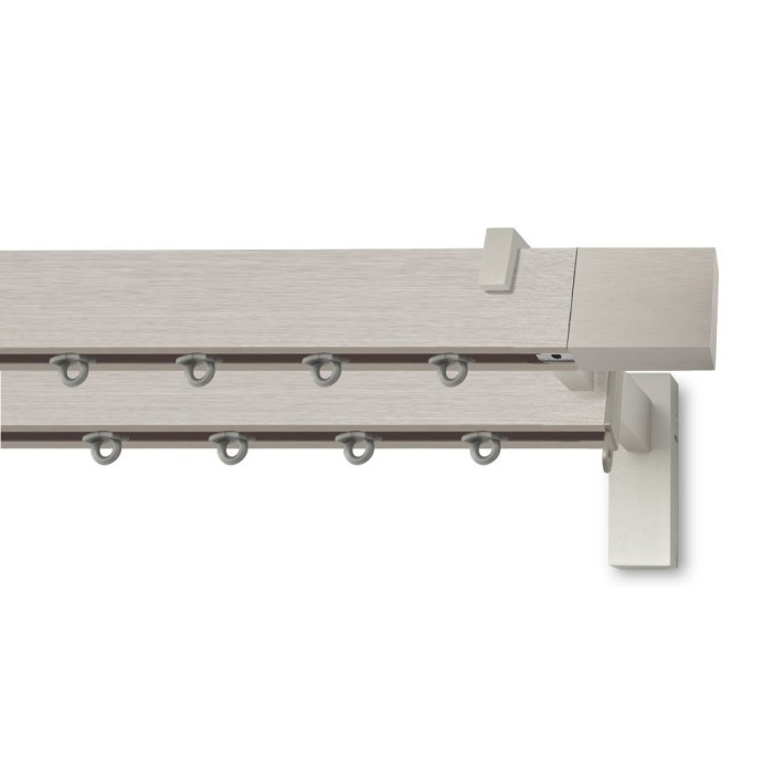 Κουρτινόξυλο Σιδηρόδρομος Elegant K62 Νικελ Σατινέ 160cm Διπλό