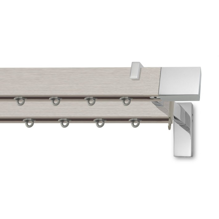 Κουρτινόξυλο Σιδηρόδρομος Elegant K62 Νικελ Σατινέ 160cm Διπλό