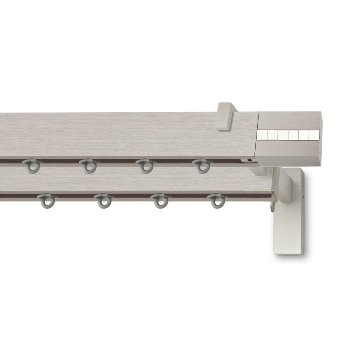 Κουρτινόξυλο Σιδηρόδρομος Elegant K63 Νικελ Σατινέ 160cm Διπλό