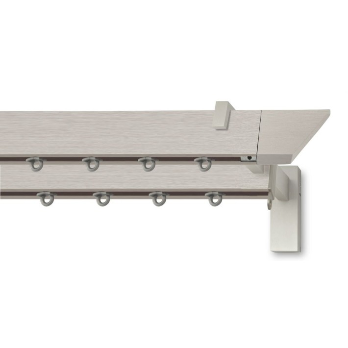 Κουρτινόξυλο Σιδηρόδρομος Elegant K64 Νικελ Σατινέ 160cm Διπλό