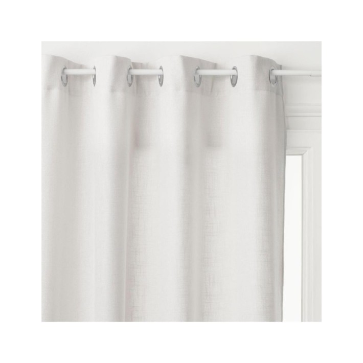 Κουρτίνα Παραθύρου Μερικής Σκίασης Λευκή 140x260εκ. με Τρουκς