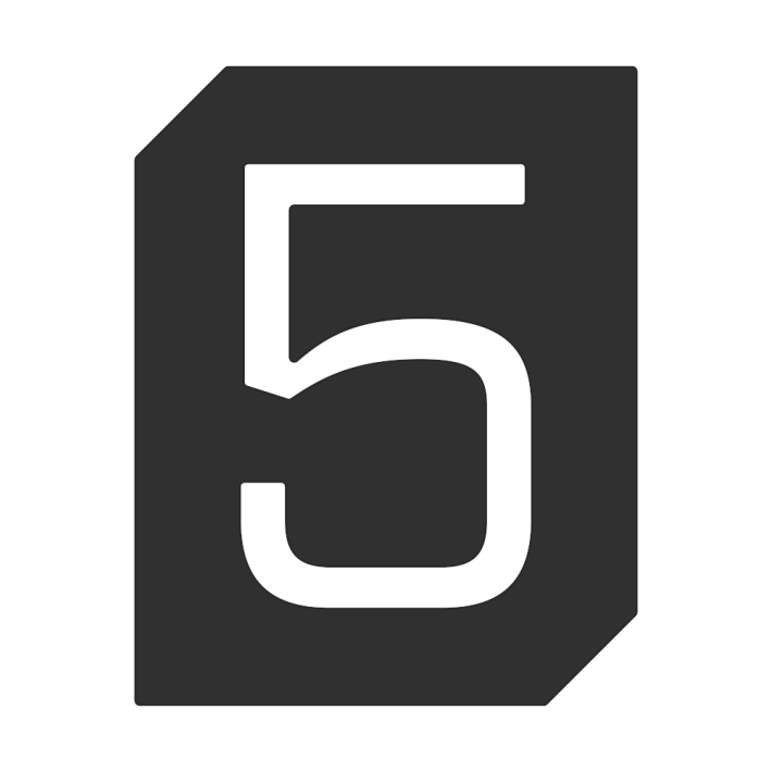 Roline 465-5 Νούμερο Κατοικίας 5,5x7 εκ., Μαύρο Ματ