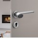 Roline K800-03 Πόμολο Πόρτας Εξωτερικής FIX Δεξί με Ροζέτα Νίκελ Ματ Ανθρακί