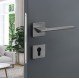Roline K801-03 Πόμολο Πόρτας Ζεύγος με Ροζέτα Ανθρακί