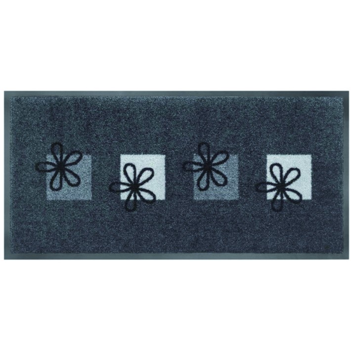 Sdim Πατάκι Εισόδου 527 Emotion XS Flowers 40x80 εκ., Γκρι