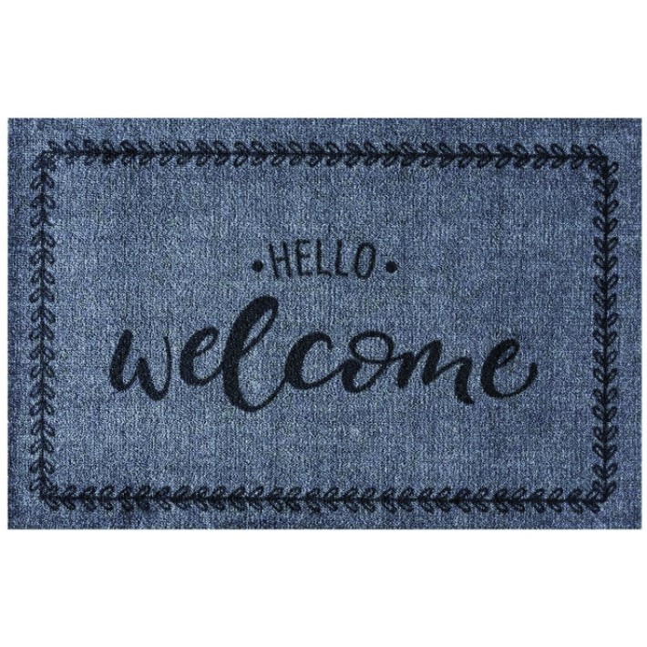 Sdim Πατάκι Εισόδου 295 Ambiance Welcome 50x75 εκ., Μαύρο Γκρι