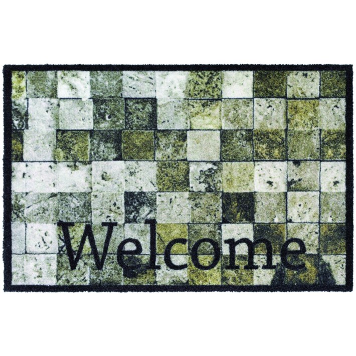Sdim Πατάκι Εισόδου Prestige 032 Welcome 50x75 εκ., Μαύρο Καφέ
