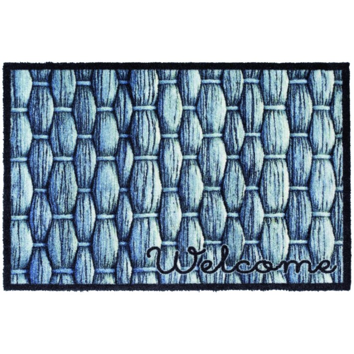 Sdim Πατάκι Εισόδου Prestige 040 Welcome 50x75 εκ., Μαύρο Γκρι