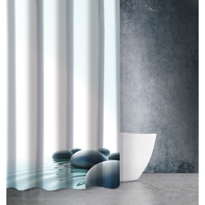 Saint Clair  809 υφασμάτινη Κουρτίνα Μπάνιου 180x200 εκ.,Zen Body